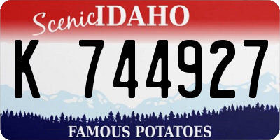 ID license plate K744927