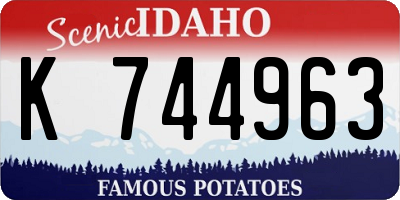 ID license plate K744963