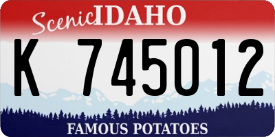 ID license plate K745012