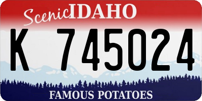ID license plate K745024