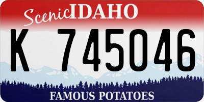 ID license plate K745046