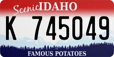 ID license plate K745049