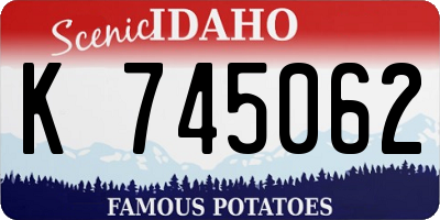 ID license plate K745062