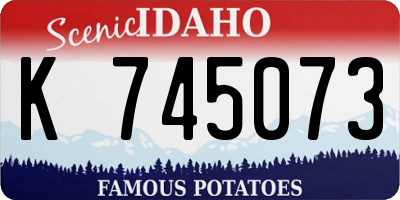 ID license plate K745073