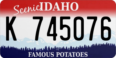 ID license plate K745076