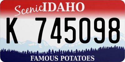 ID license plate K745098
