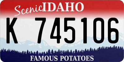ID license plate K745106