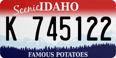 ID license plate K745122