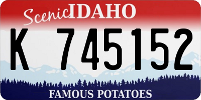 ID license plate K745152