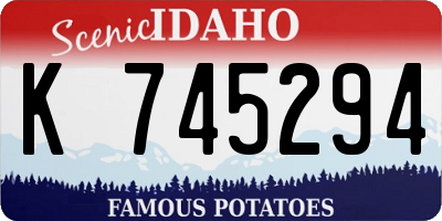ID license plate K745294