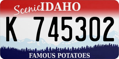 ID license plate K745302