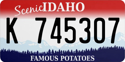 ID license plate K745307