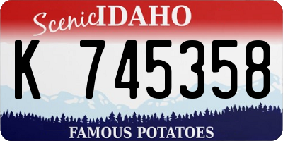 ID license plate K745358