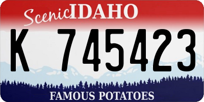 ID license plate K745423