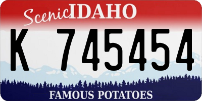ID license plate K745454