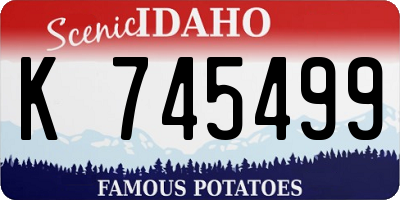ID license plate K745499