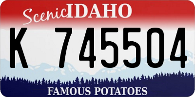 ID license plate K745504