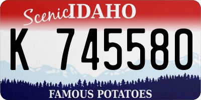 ID license plate K745580
