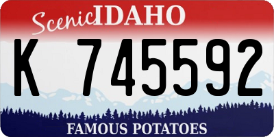 ID license plate K745592
