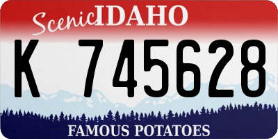 ID license plate K745628