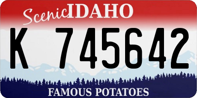 ID license plate K745642
