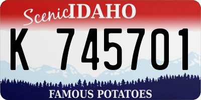 ID license plate K745701