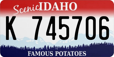 ID license plate K745706