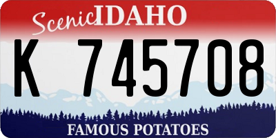 ID license plate K745708