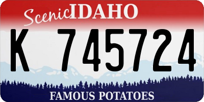 ID license plate K745724