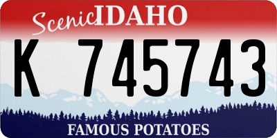 ID license plate K745743