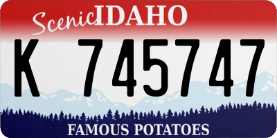 ID license plate K745747