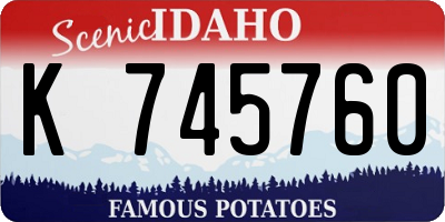 ID license plate K745760