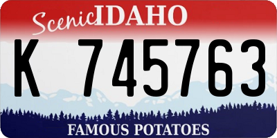 ID license plate K745763