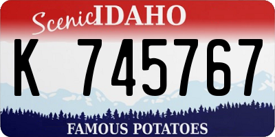 ID license plate K745767