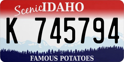 ID license plate K745794