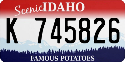ID license plate K745826