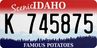 ID license plate K745875