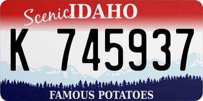 ID license plate K745937