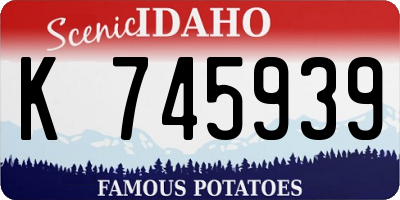 ID license plate K745939