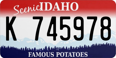 ID license plate K745978