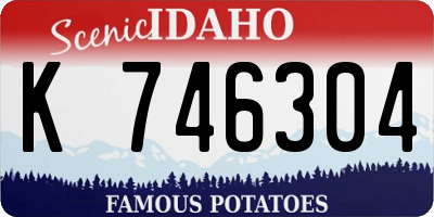 ID license plate K746304