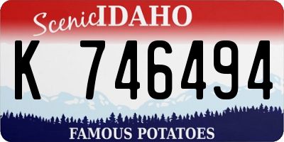 ID license plate K746494