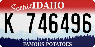 ID license plate K746496