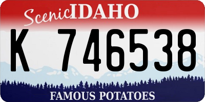 ID license plate K746538