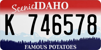 ID license plate K746578