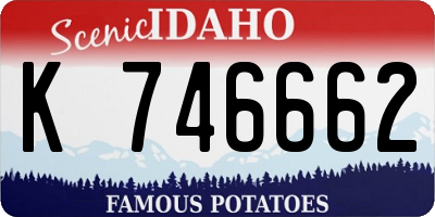 ID license plate K746662