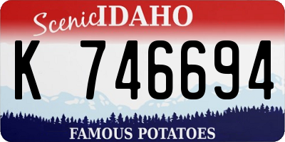 ID license plate K746694