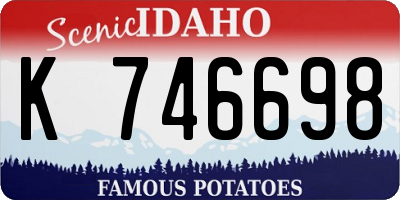 ID license plate K746698