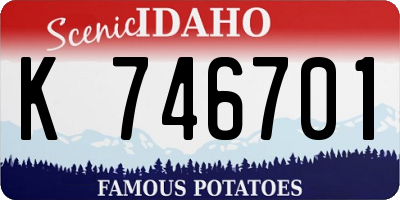 ID license plate K746701