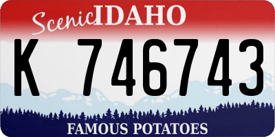 ID license plate K746743
